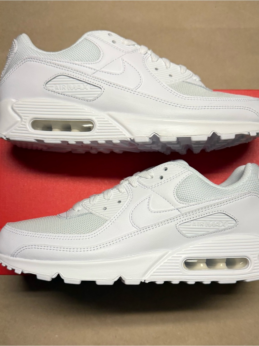 Nike Air Max 90 Triple White Mens size 11 Running Shoes NEW!